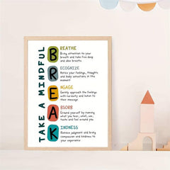 Mindful Mental Health Wall Decor 8x10 Art Print