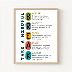 Mindful Mental Health Wall Decor 8x10 Art Print