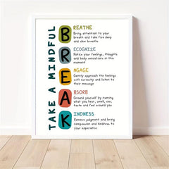 Mindful Mental Health Wall Decor 8x10 Art Print