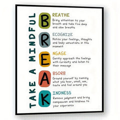 Mindful Mental Health Wall Decor 8x10 Art Print