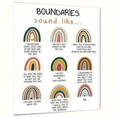 Boundaries Mental Health Wall Decor Poster 20 x 25 cm Unframed