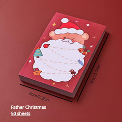 Christmas Note Book Student Notepad Office Portable Pocket Sticky N