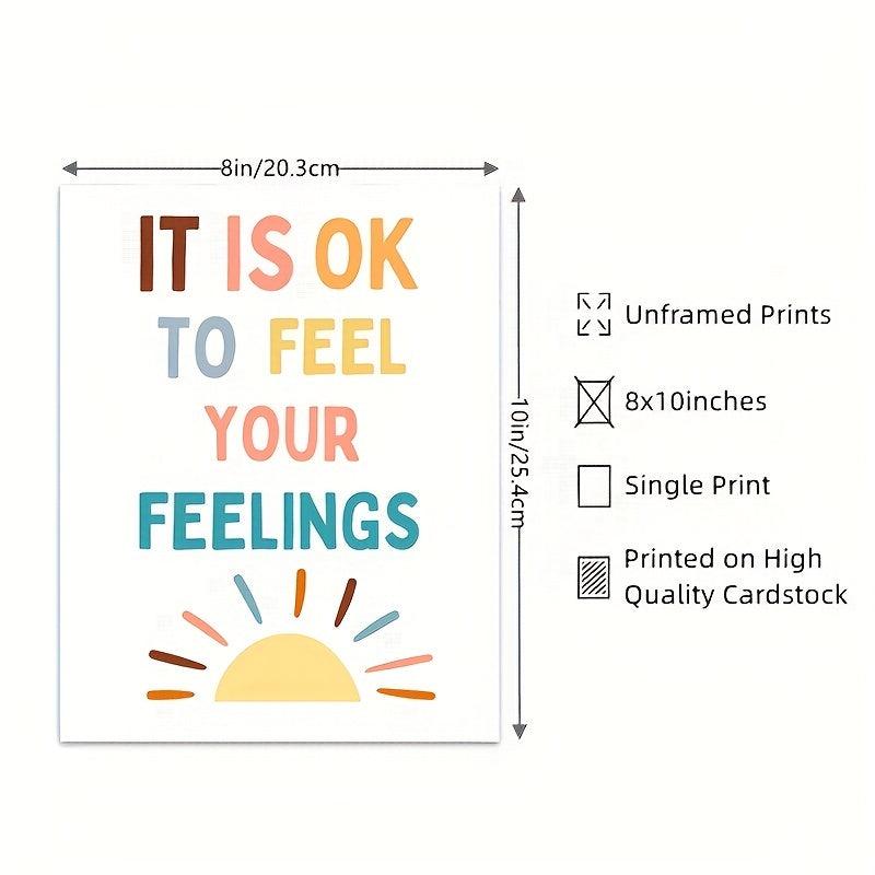 Feeling Quote Student Emotions Print Rainbow Decor