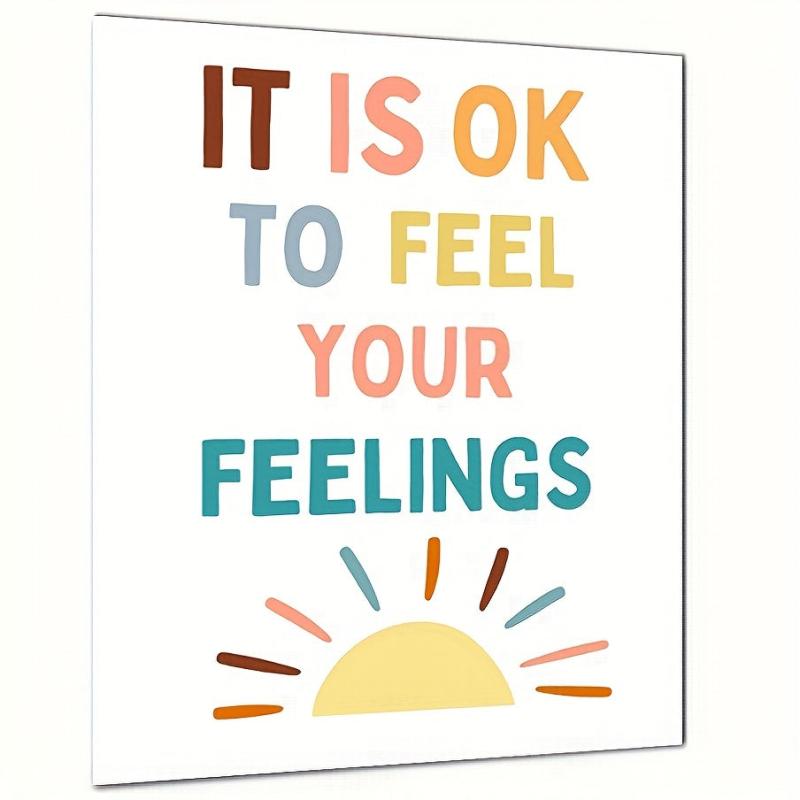 Feeling Quote Student Emotions Print Rainbow Decor