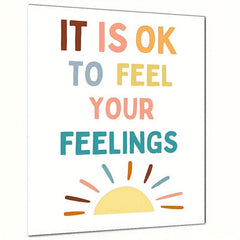 Feeling Quote Student Emotions Print Rainbow Decor