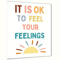 Feeling Quote Student Emotions Print Rainbow Decor