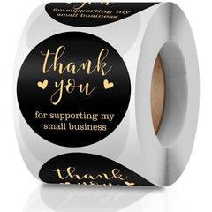 500pcs Thank You For Purchasing Decorative Adhesive Sticker Roll