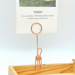 Metal Note Holders Set of 5 - Office Desk Memo Holders
