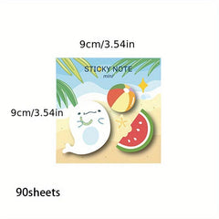 90 Pages Special shaped Sticky Notes Cartoon Material Paper
