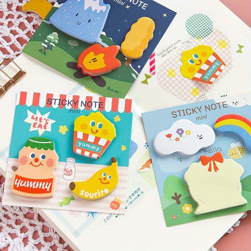 90 Pages Special shaped Sticky Notes Cartoon Material Paper