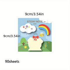 90 Pages Special shaped Sticky Notes Cartoon Material Paper