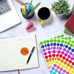 280pcs Coding Labels Circle Dot Stickers Round Coding Labels Sticky Dots Labels