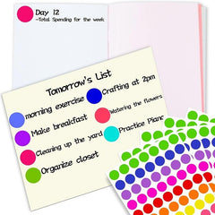 280pcs Coding Labels Circle Dot Stickers Round Coding Labels Sticky Dots Labels