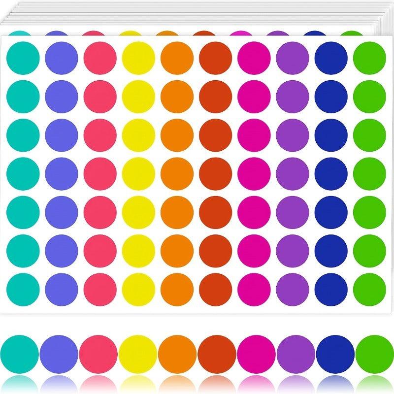 280pcs Coding Labels Circle Dot Stickers Round Coding Labels Sticky Dots Labels