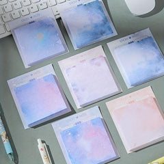 Square Planet Sticky Notes Tearable And Sticky Painting Memo Pads 50 Sheets