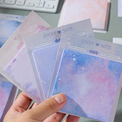 Square Planet Sticky Notes Tearable And Sticky Painting Memo Pads 50 Sheets