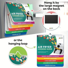 Air Fryer Cheat Sheet Magnets Cooking Guide Set