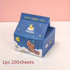 200 Sheets Milk Box Sticky Note Paper Non-Adhesive Boxed Sticky Notes