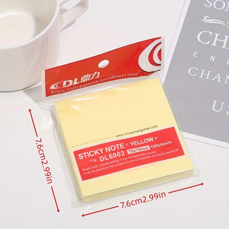 Yellow Sticky Notes Notepad Office Stationery