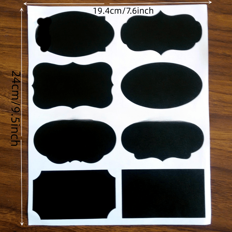 Chalkboard Labels Assorted Shapes Label Stickers