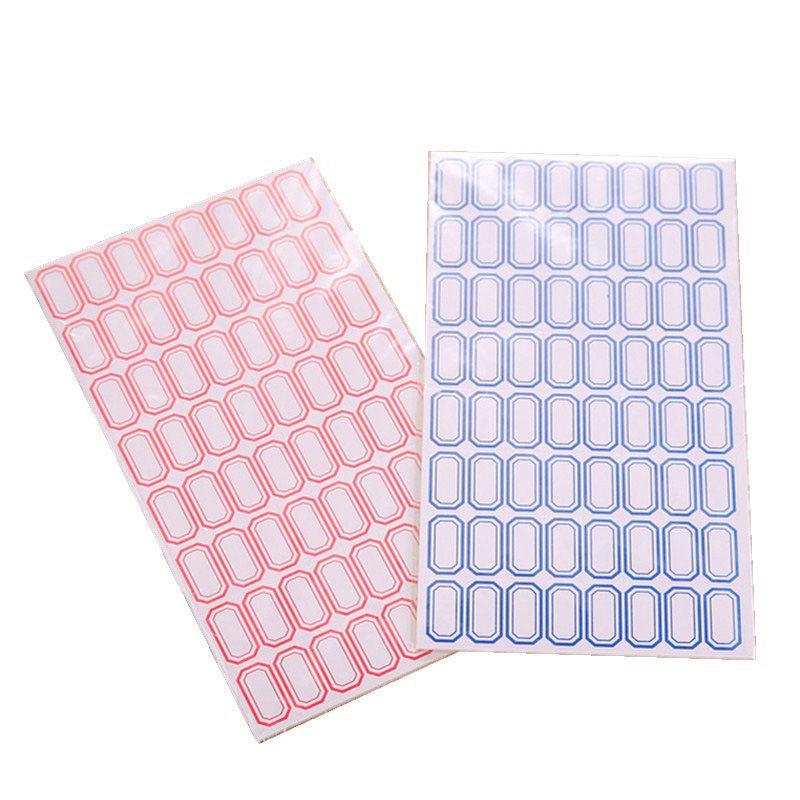 50 Sheets Red Self-adhesive Label Paper Name Classified Sticker Tag Number