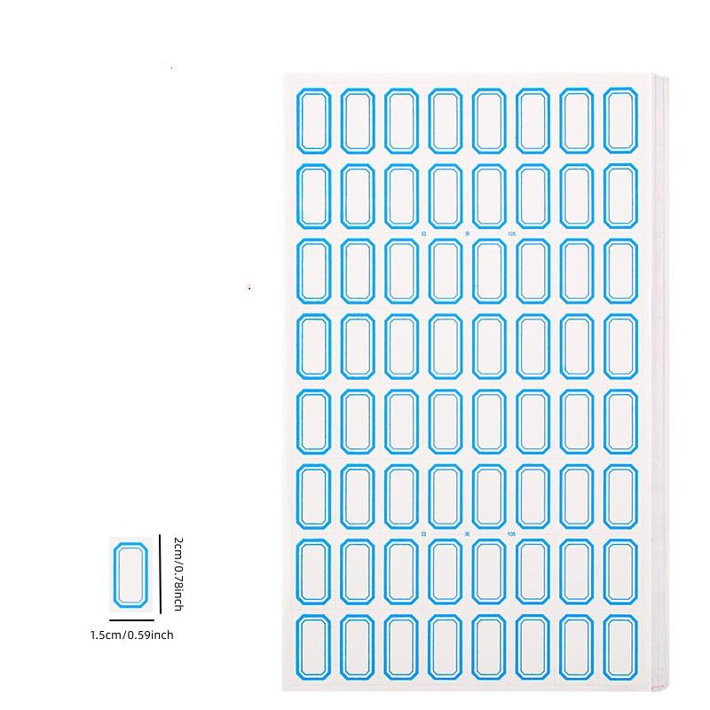 50 Sheets Red Self-adhesive Label Paper Name Classified Sticker Tag Number