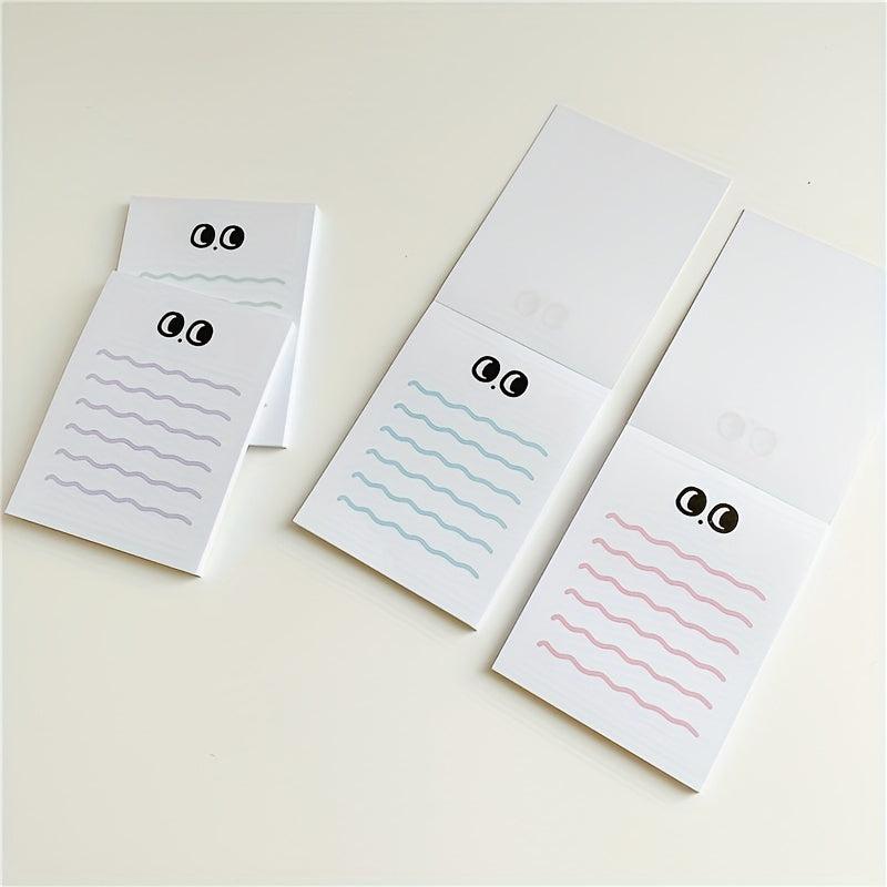 Big Eye Wave Memo Pad Steno Pads Minimalist Cartoon Matte