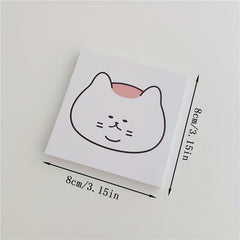 50 Sheets Cat Memo Paper Non-sticky Memo Book & Memo Pad for Notes