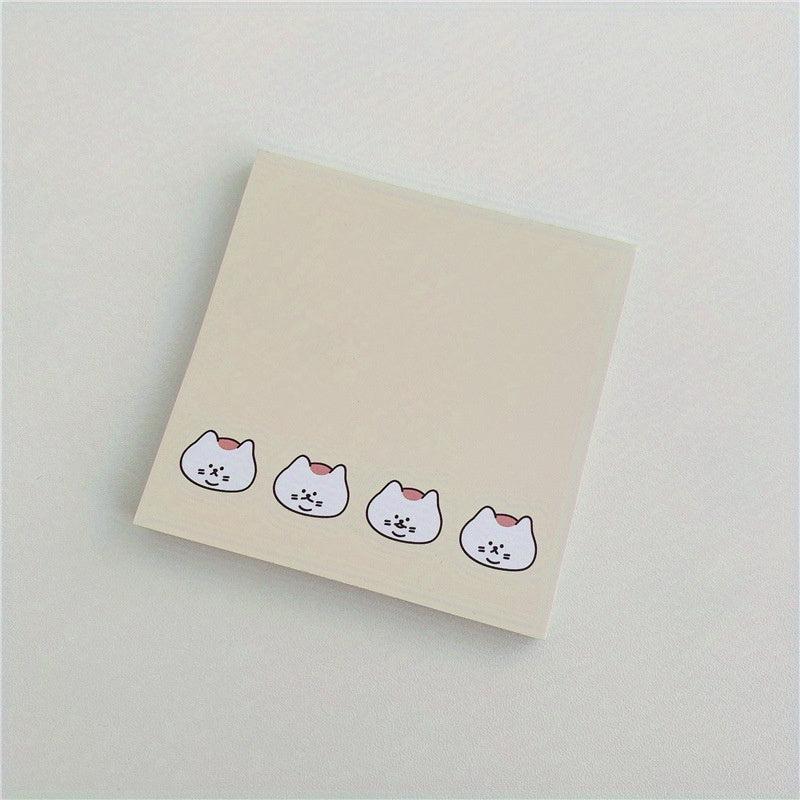 50 Sheets Cat Memo Paper Non-sticky Memo Book & Memo Pad for Notes