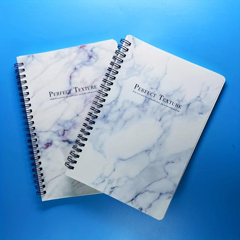 A5 Spiral Notebook Marble Grain Horizontal Line 60 Sheets