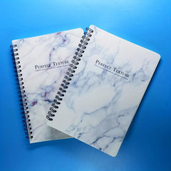 A5 Spiral Notebook Marble Grain Horizontal Line 60 Sheets
