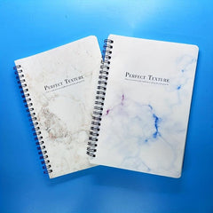 A5 Spiral Notebook Marble Grain Horizontal Line 60 Sheets