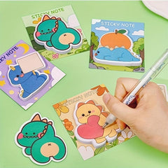 4pcs Dinosaur Sticky Notes 120 Sheets