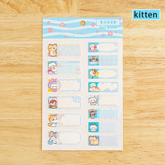 Waterproof Name Stickers Cartoon Labels Personalized Kids School Stationery