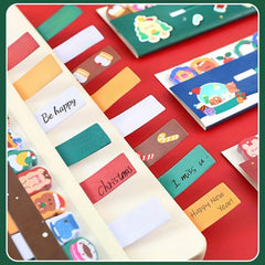 Christmas Sticky Notes 120 Sheets 8 Styles Index Memo Pad Stationery Supplies