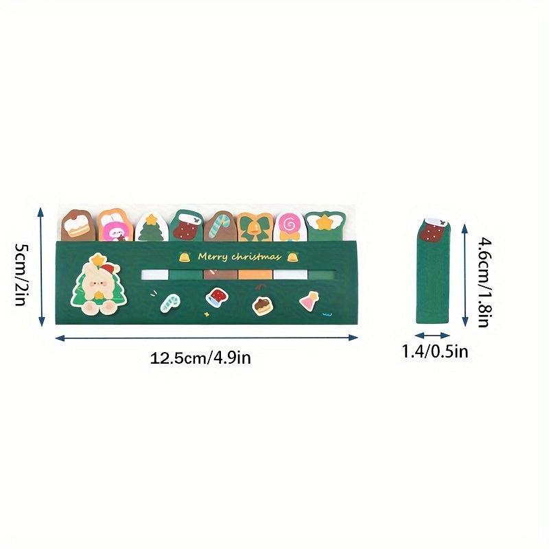 Christmas Sticky Notes 120 Sheets 8 Styles Index Memo Pad Stationery Supplies