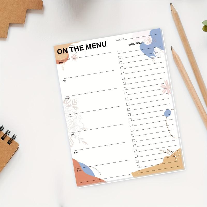 Weekly Meal Planner Grocery List Magnetic Notepads