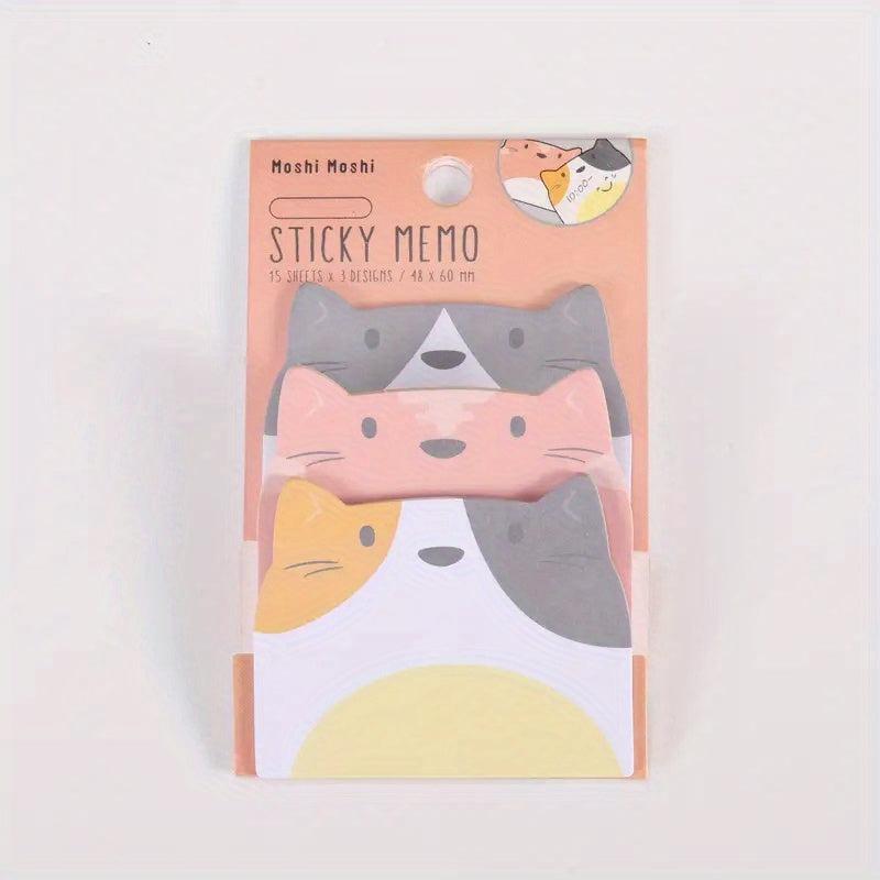 1pcs Cartoon Sticky Notes Animals Cat Bear Rabbit Sticky Notes Index Sheet