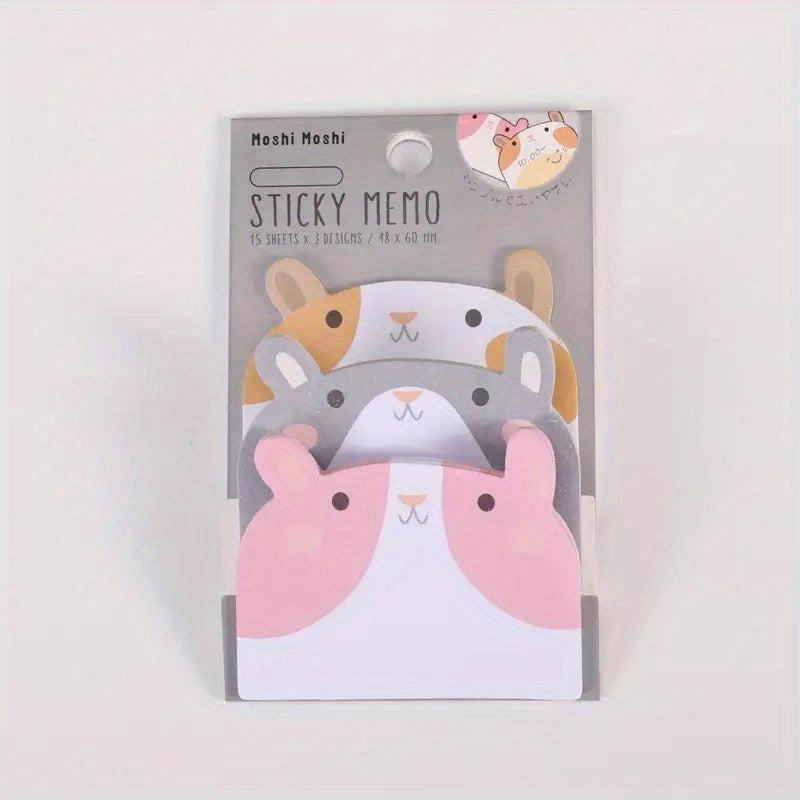 1pcs Cartoon Sticky Notes Animals Cat Bear Rabbit Sticky Notes Index Sheet