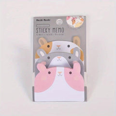 1pcs Cartoon Sticky Notes Animals Cat Bear Rabbit Sticky Notes Index Sheet