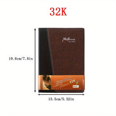 Leather Business Notebook 100 Pages Meeting Record Diary
