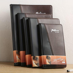 Leather Business Notebook 100 Pages Meeting Record Diary