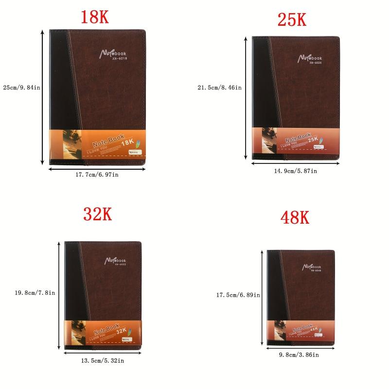 Leather Business Notebook 100 Pages Meeting Record Diary