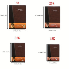 Leather Business Notebook 100 Pages Meeting Record Diary