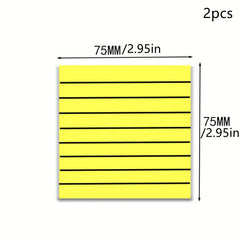 7 Colors Transparent Sticky Notes 7.62x7.62cm Waterproof Adhesive Pad