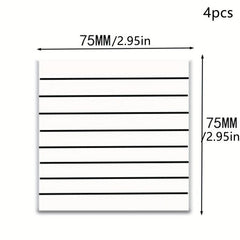 7 Colors Transparent Sticky Notes 7.62x7.62cm Waterproof Adhesive Pad