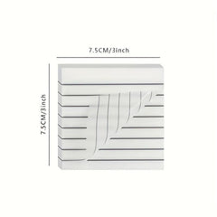 7 Colors Transparent Sticky Notes 7.62x7.62cm Waterproof Adhesive Pad
