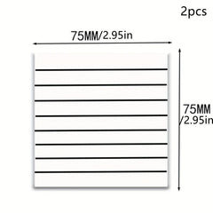 7 Colors Transparent Sticky Notes 7.62x7.62cm Waterproof Adhesive Pad