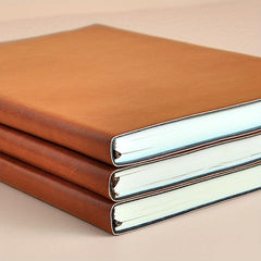 Faux Leather Notebook 200 Pages 5.91x8.31in Portable Diary Stationery Gift