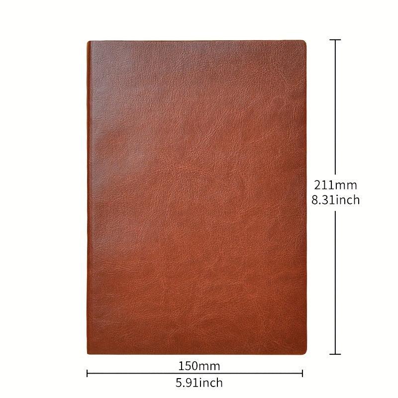 Faux Leather Notebook 200 Pages 5.91x8.31in Portable Diary Stationery Gift